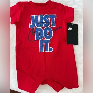 Nike Just Do It Baby Romper bodysuit Red 3 month  New With Tag